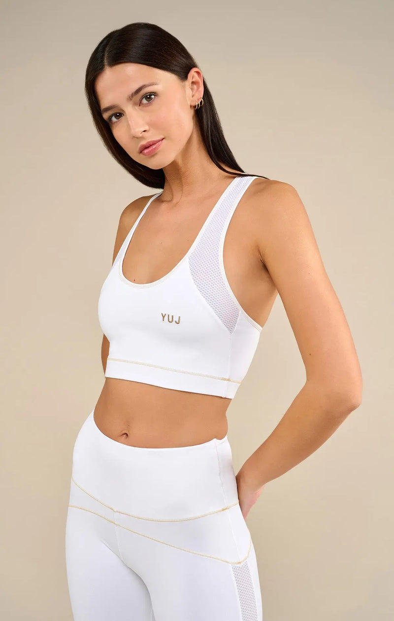 Brassière de yoga Light White YUJ Paris