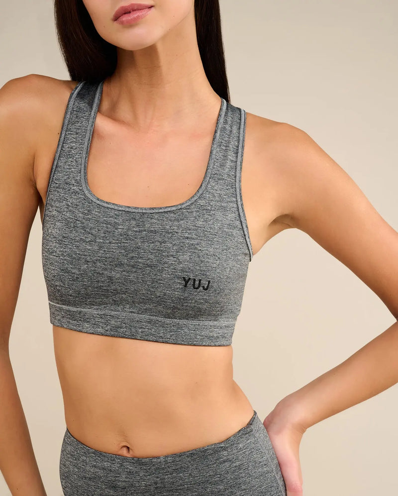 Brassière de yoga gris chiné AJNA YUJ Paris