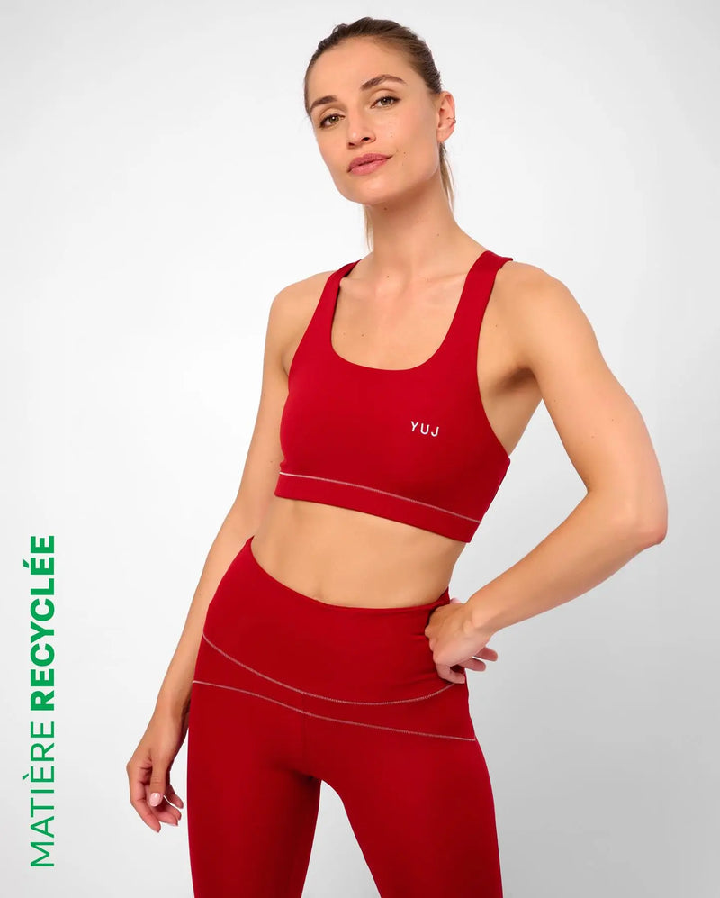 Brassière de yoga rouge BANDHA YUJ - Maison de pleine conscience