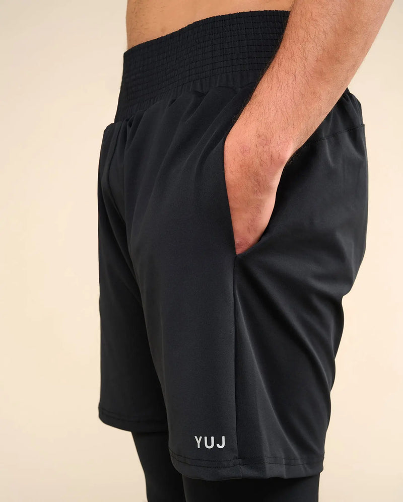 Legging de yoga avec short intégré pour homme YUJ Paris