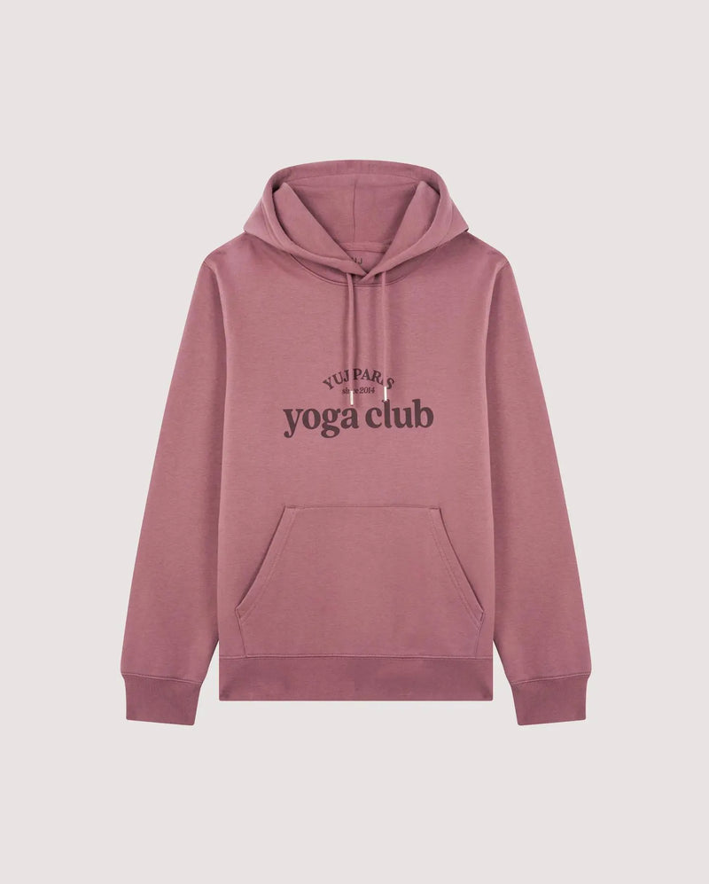 Sweat unisexe en coton bio YOGA CLUB burgundy YUJ - Maison de pleine conscience