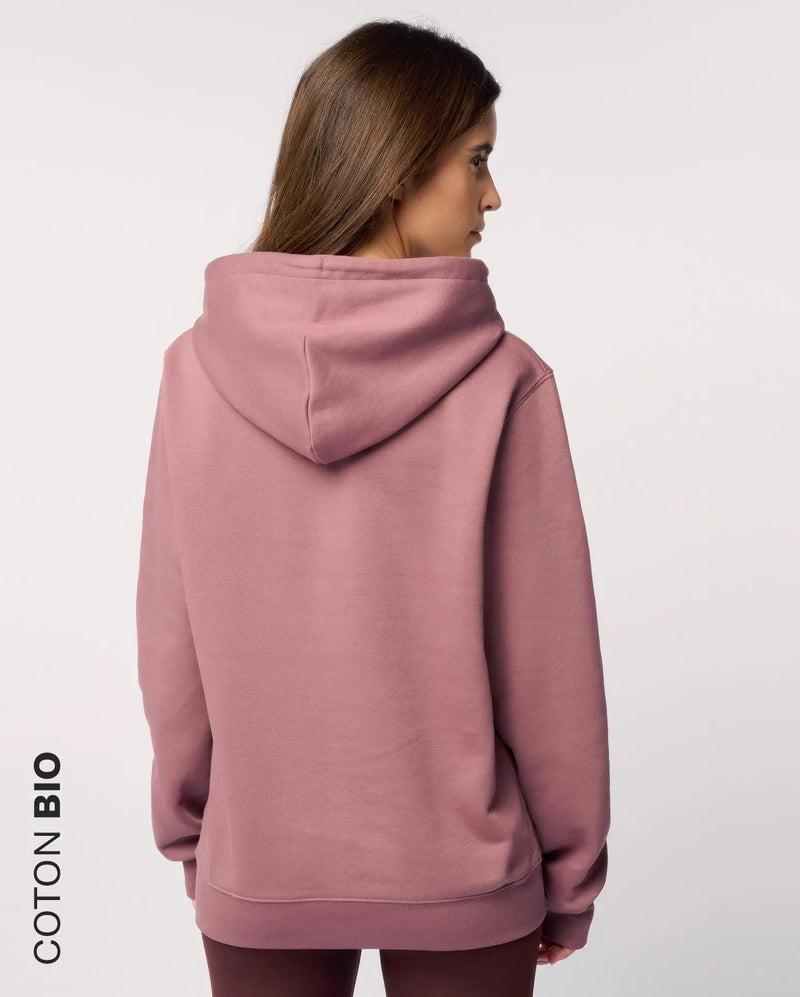 Sweat unisexe en coton bio YOGA CLUB burgundy YUJ - Maison de pleine conscience