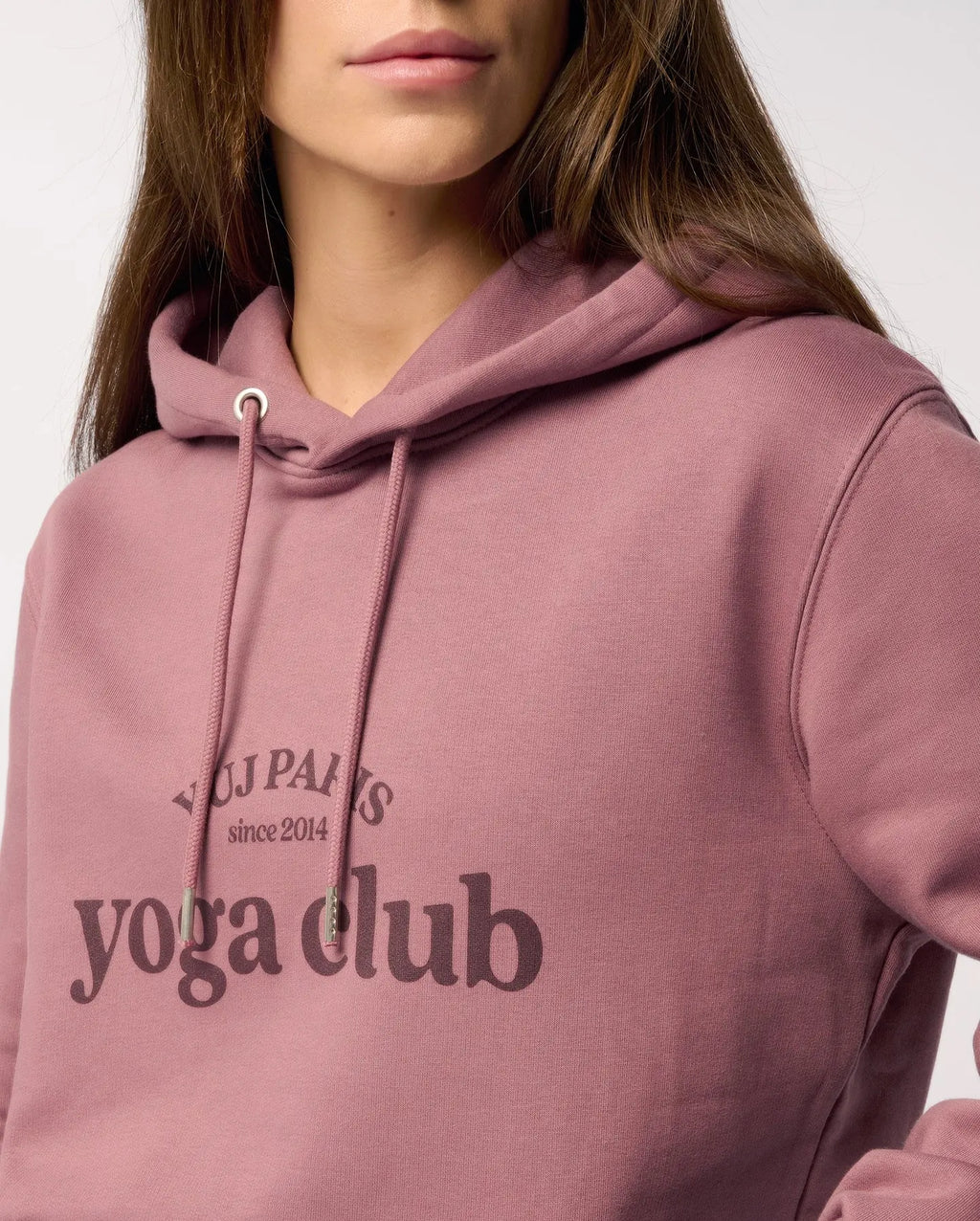 Sweat unisexe en coton bio YOGA CLUB burgundy YUJ - Maison de pleine conscience