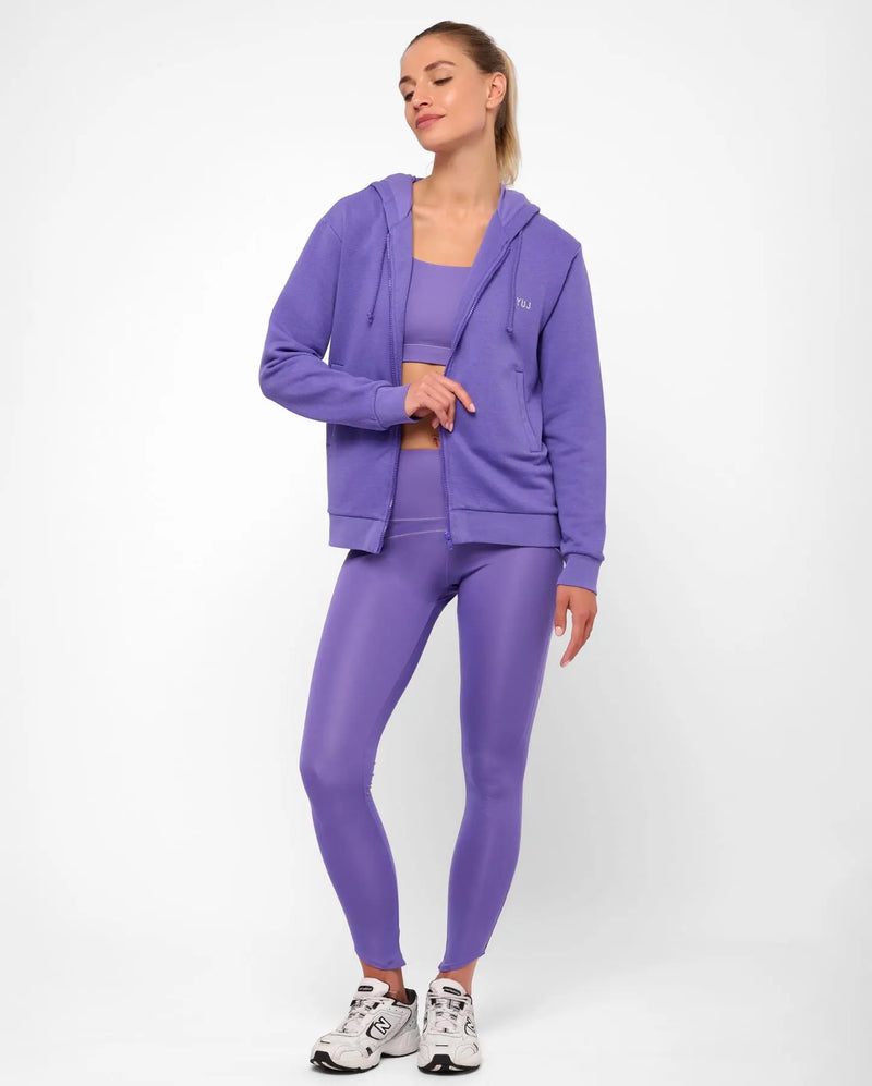 Veste de yoga zippée violette NAMAST'HEY YUJ Paris