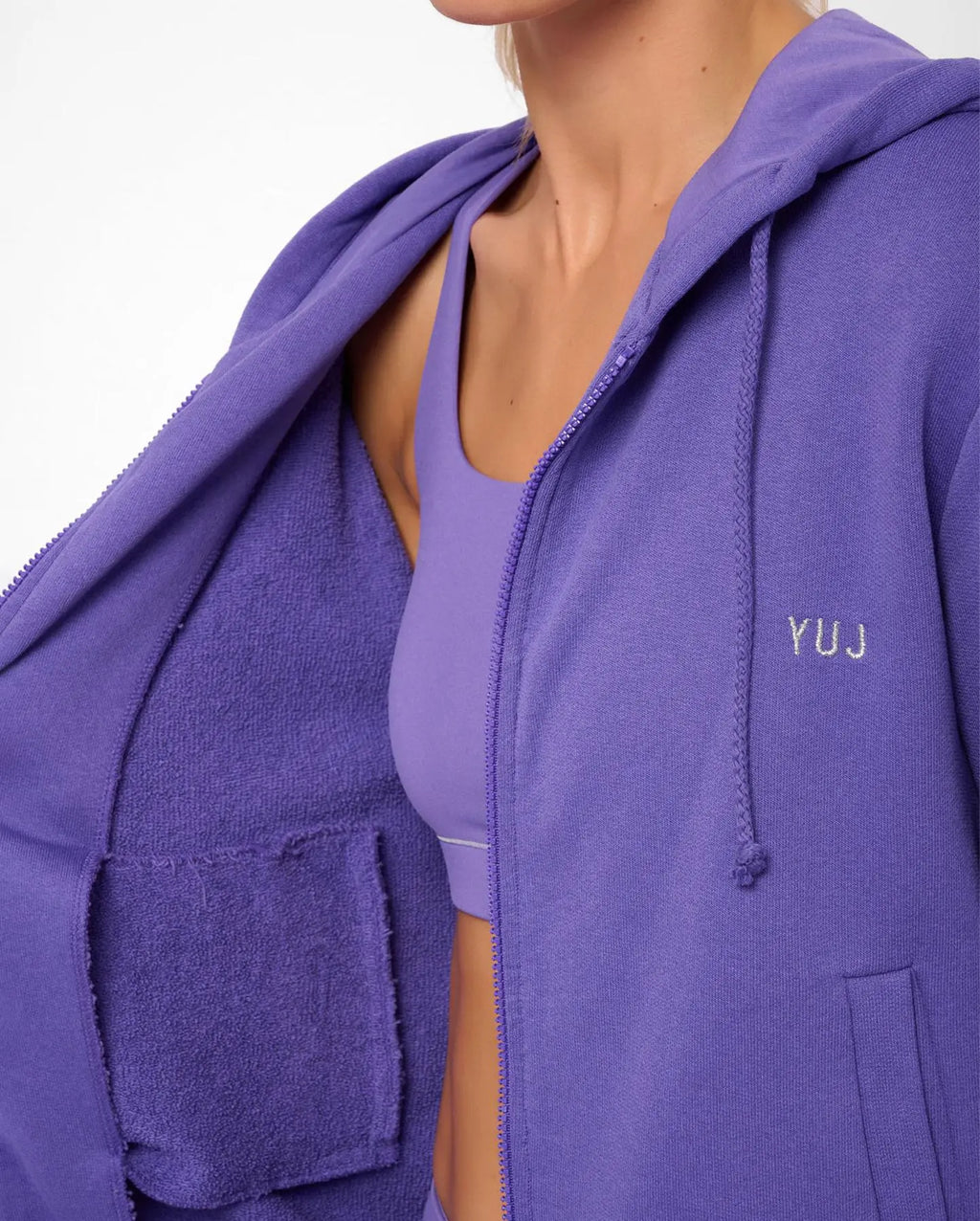 Veste de yoga zippée violette NAMAST'HEY YUJ Paris