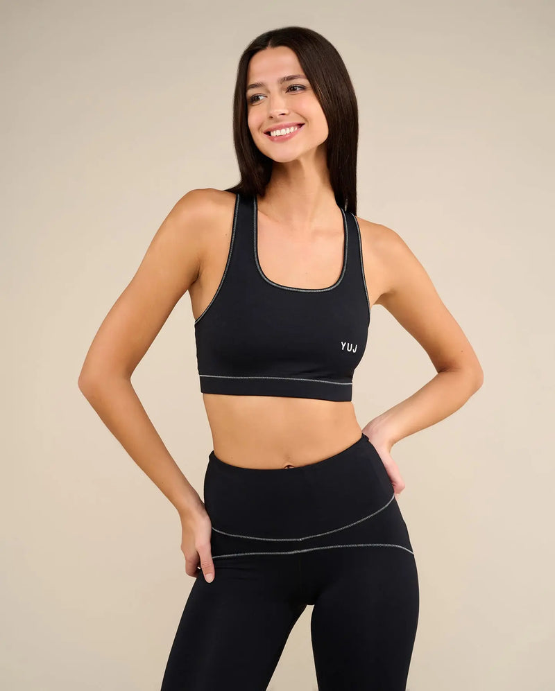 Brassière de yoga noir/silver ANAHATA YUJ Paris