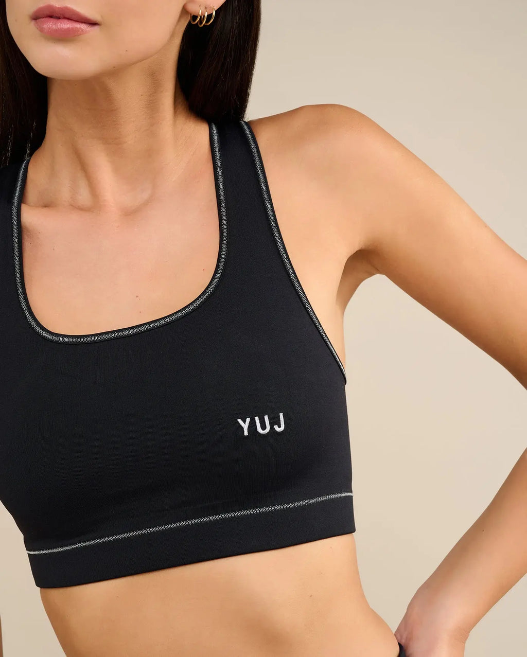 Brassière de yoga noir/silver ANAHATA YUJ Paris